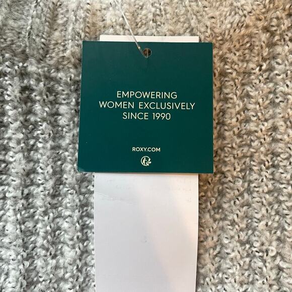 NWT Roxy Milky Cloud Striped Colorblock Knit Sweater Dress Red Gray Size Small - Picture 5 of 7